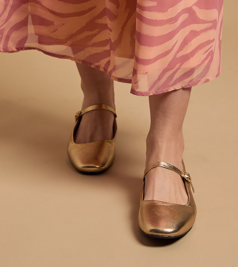 Belle Real Leather Square Toe Mary Janes