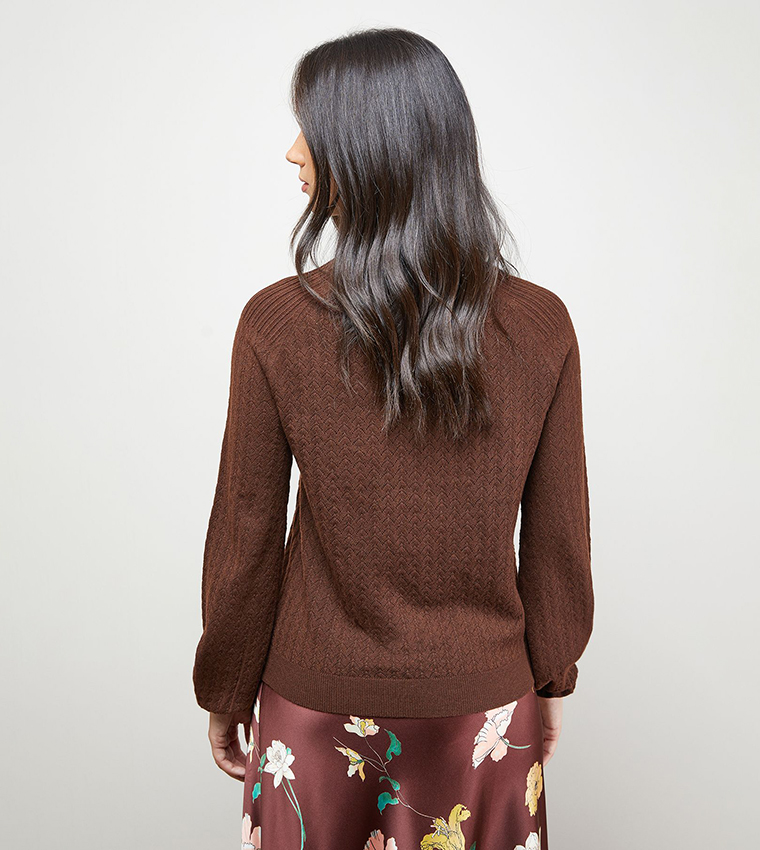 اويسيس   سترات بياقة دائرية - بني  Round Neck Sweaters