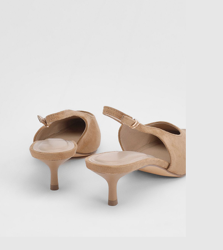 Jess Faux Suede Kitten Heel Slingback Pumps