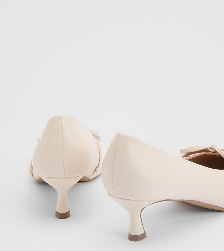 Rita Faux Leather Double Bow Detail Pumps