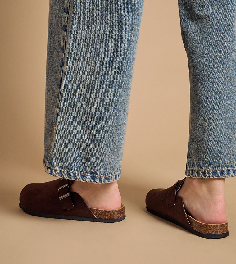 Jack Faux Suede Round Toe Clogs
