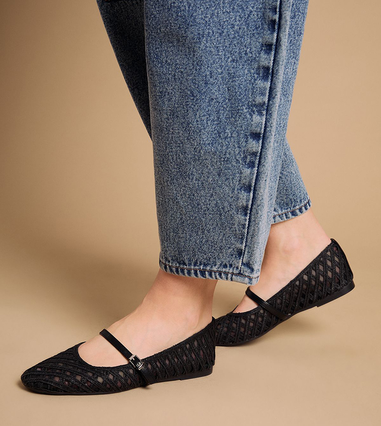 Bonnie Textile Woven Mary Jane Shoes