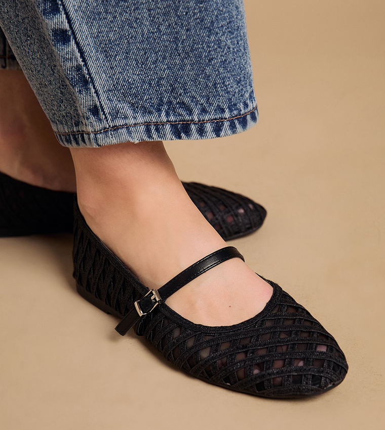 Bonnie Textile Woven Mary Jane Shoes
