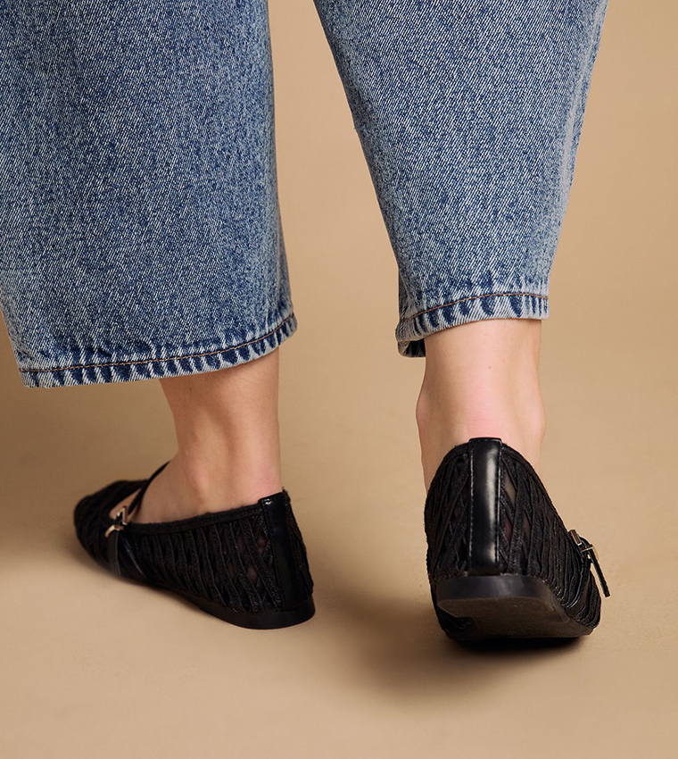 Bonnie Textile Woven Mary Jane Shoes