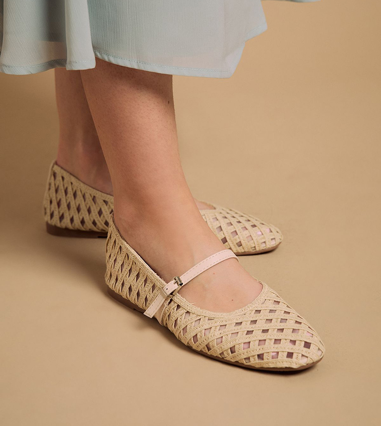 Bonnie Textile Woven Mary Jane Shoes