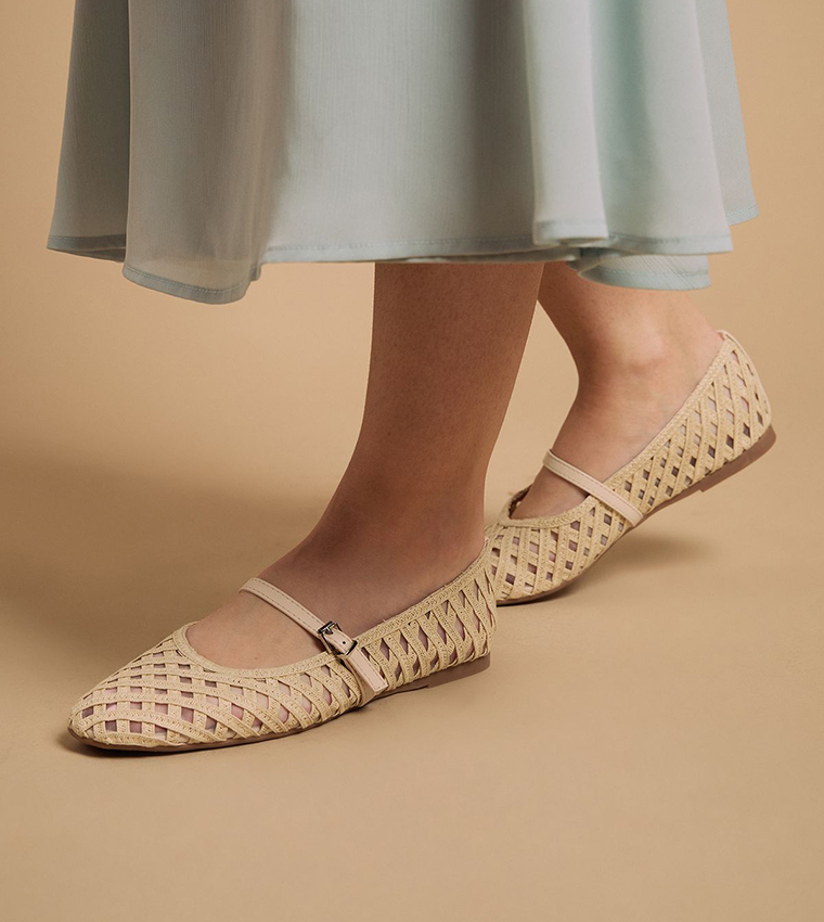 Bonnie Textile Woven Mary Jane Shoes