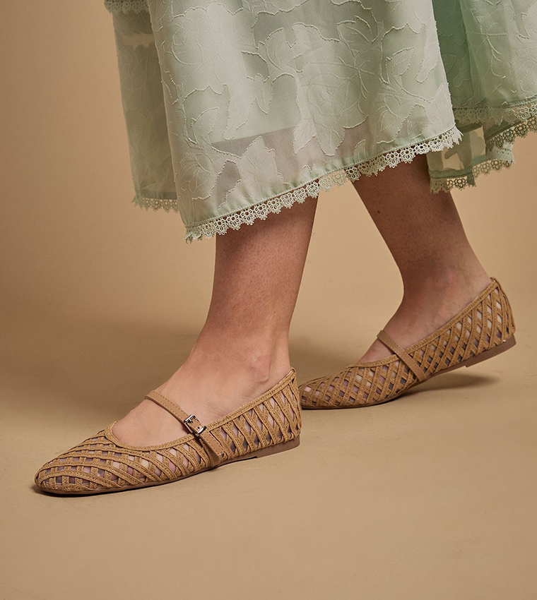 Bonnie Textile Woven Mary Jane Shoes
