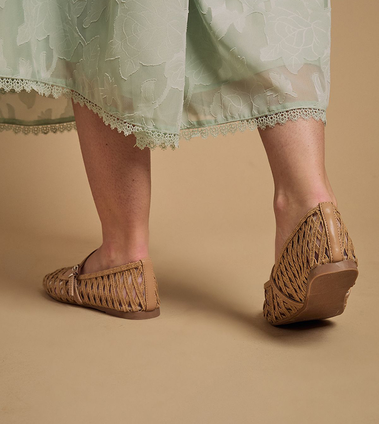 Bonnie Textile Woven Mary Jane Shoes