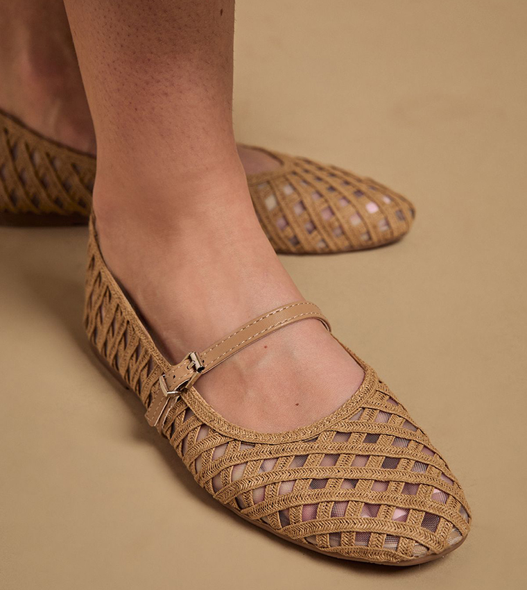 Bonnie Textile Woven Mary Jane Shoes