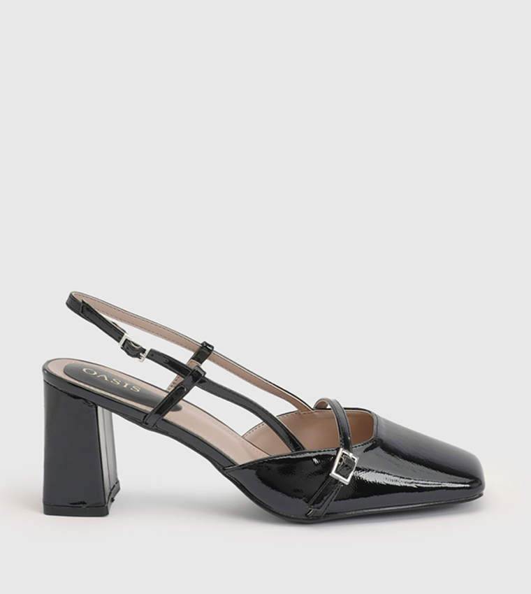 Becky Slingback Block Heel Pumps