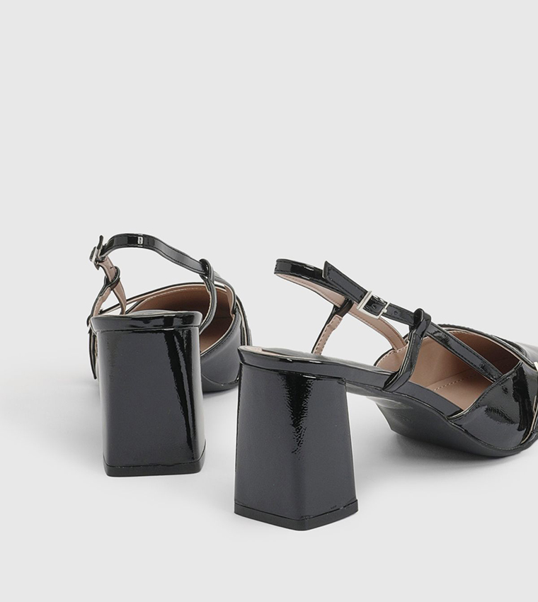 Becky Slingback Block Heel Pumps