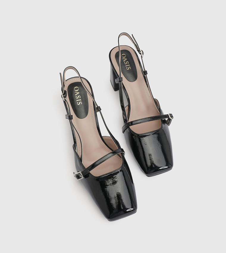 Becky Slingback Block Heel Pumps