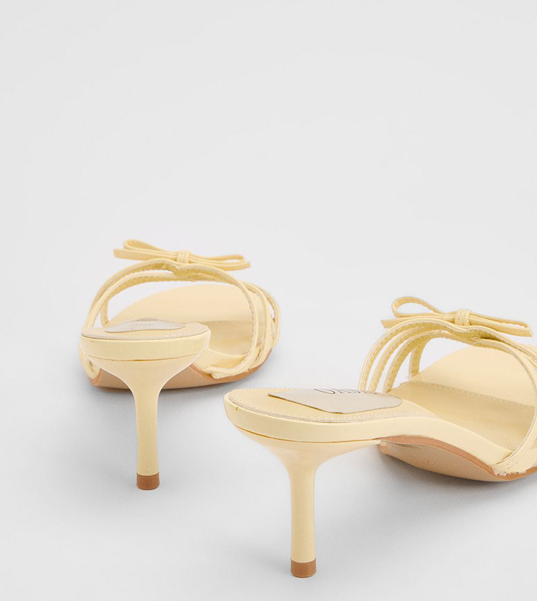 Karla Faux Leather Bow Detail Heel Sandals