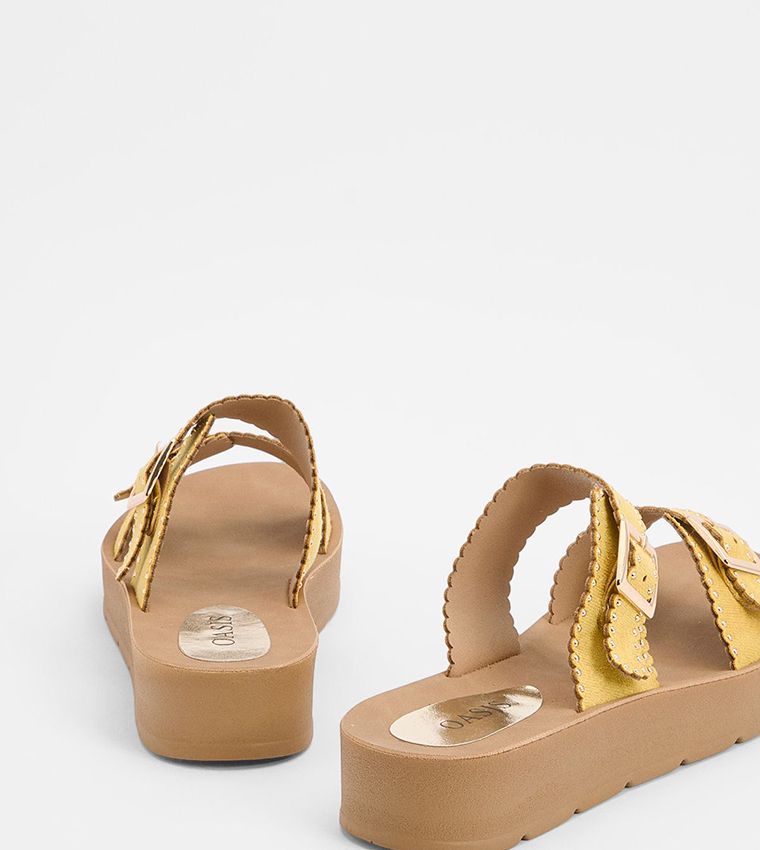 Annalysee Faux Suede Open Toe Footbed Sandals