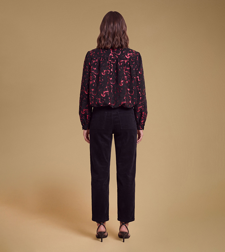 Jacquard Funnel Neck Jacket