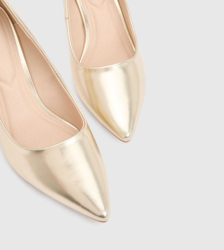 Keira Faux Metallic Leather Pumps