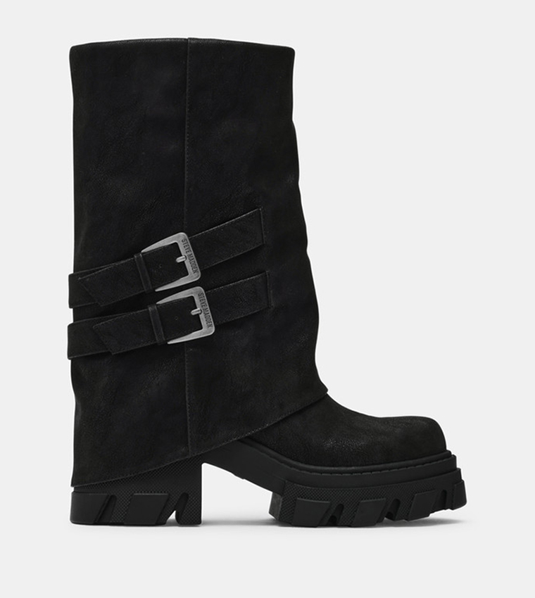 BARRAGE Distressed Knee-High Boots