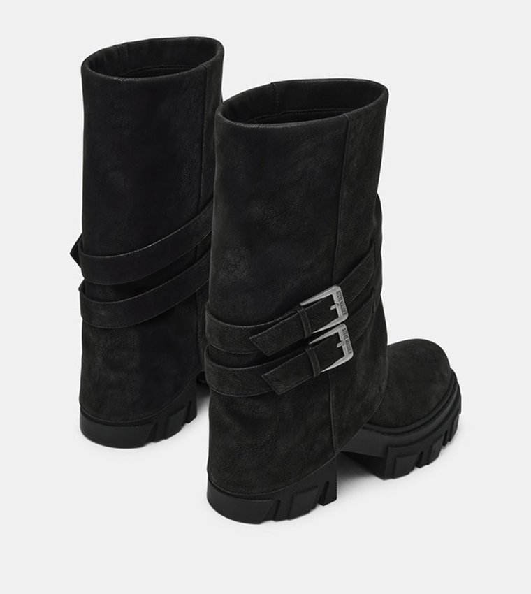 BARRAGE Distressed Knee-High Boots
