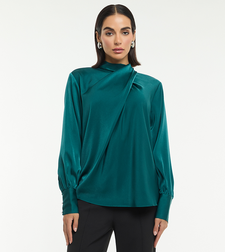 بي سي بي جي  توبات كاجوال  - أخضر غامق  Casual Tops