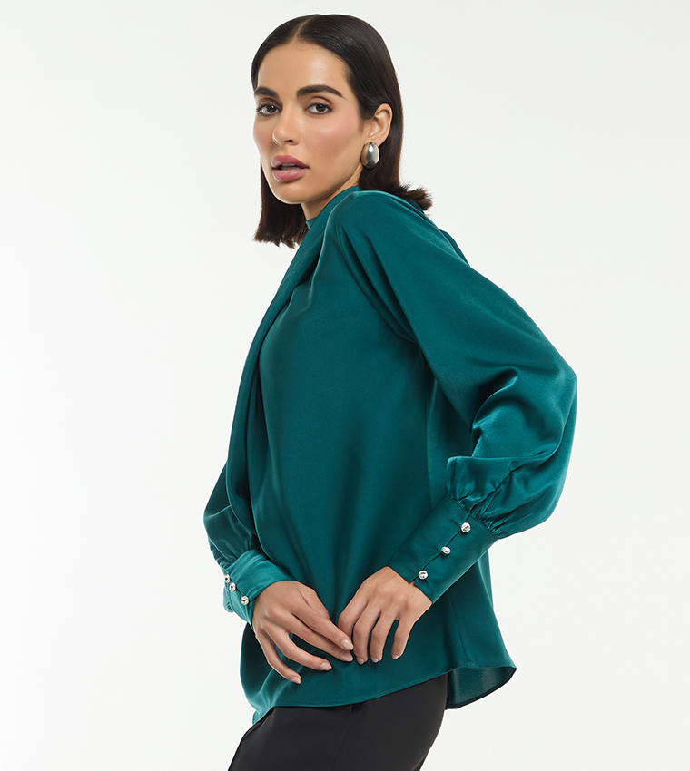 بي سي بي جي  توبات كاجوال  - أخضر غامق  Casual Tops