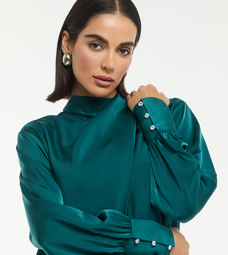 بي سي بي جي  توبات كاجوال  - أخضر غامق  Casual Tops