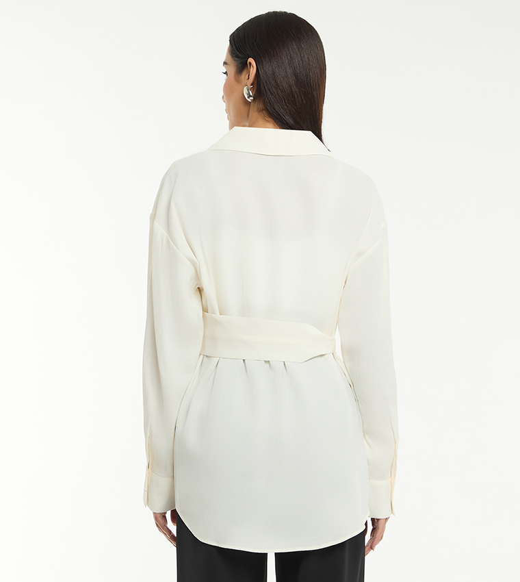 Twist Detail Modal Shirt