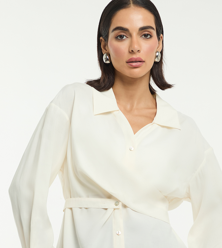Twist Detail Modal Shirt