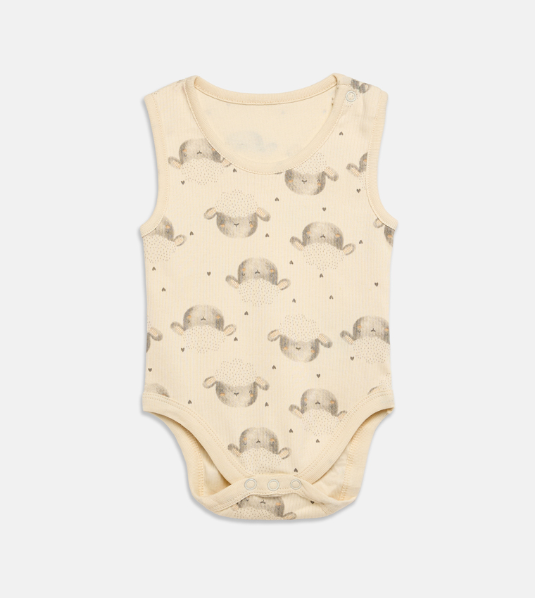 5-Pack Printed Sleeveless Bodysuits