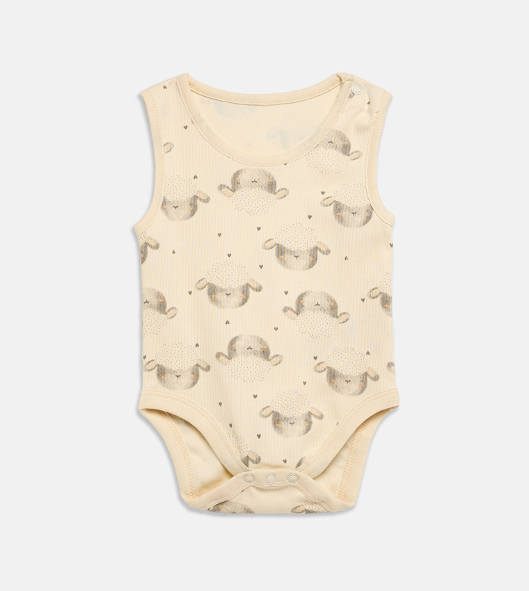 5-Pack Printed Sleeveless Bodysuits