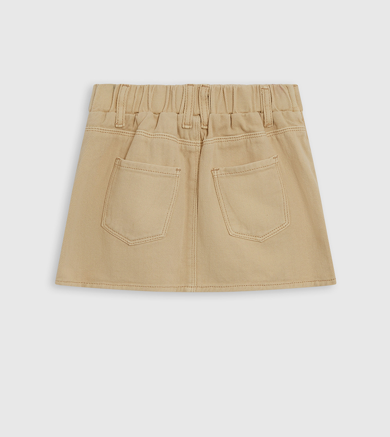 Eyelet Detail Wrap Skirt