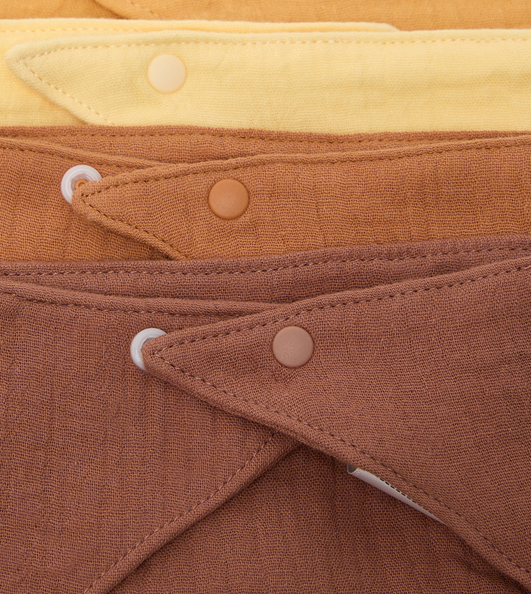 4 Pack 6-Layer Crepe Triangular Bibs