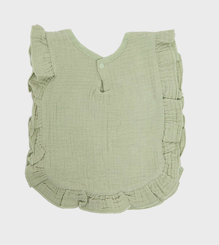 6-Layer Lace Trim U-Shaped Bib