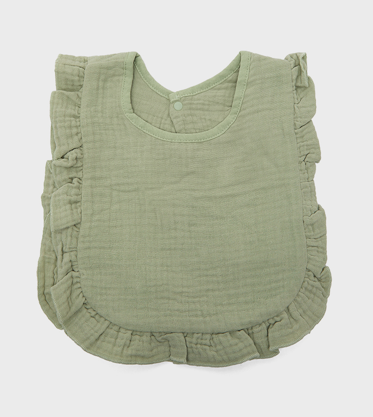 6-Layer Lace Trim U-Shaped Bib
