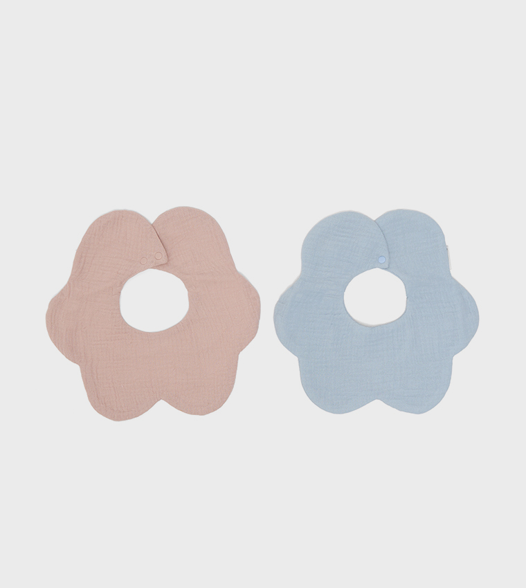2 Pack 6-Layer Crepe Petal Bibs 