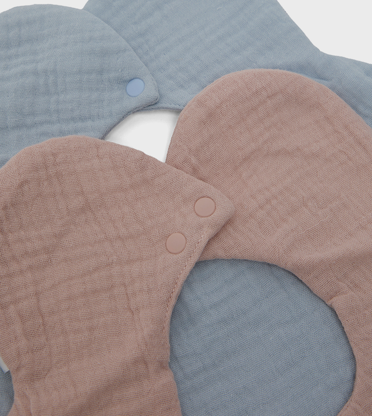 2 Pack 6-Layer Crepe Petal Bibs 