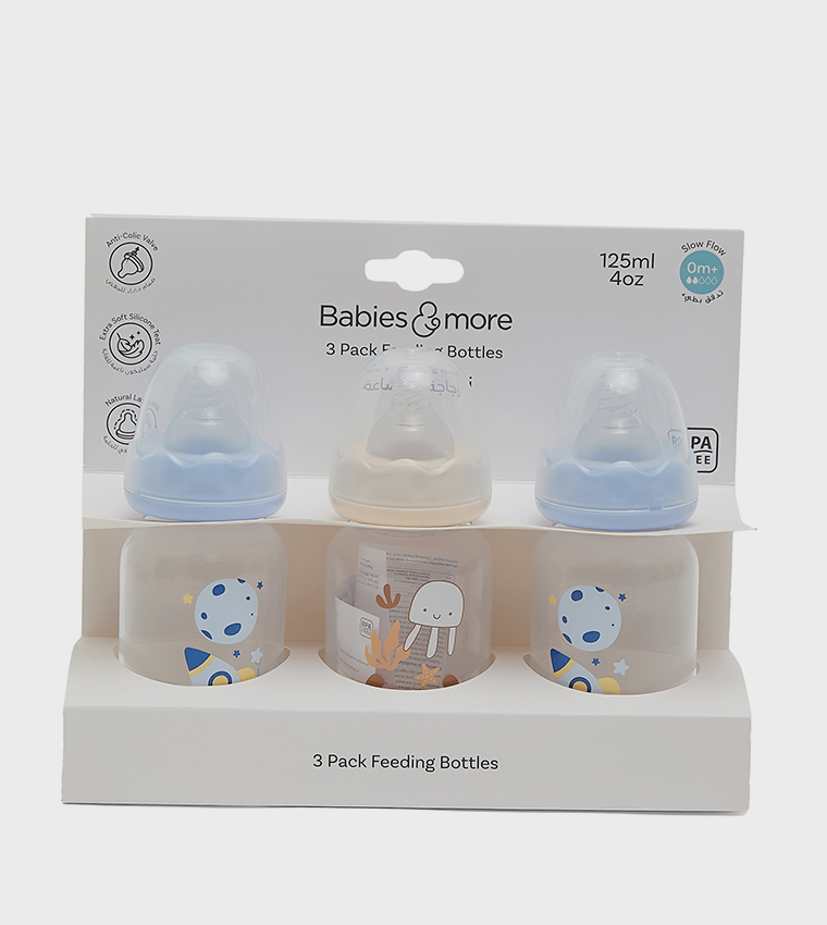 3 Pack Feeding Bottles - 125ml