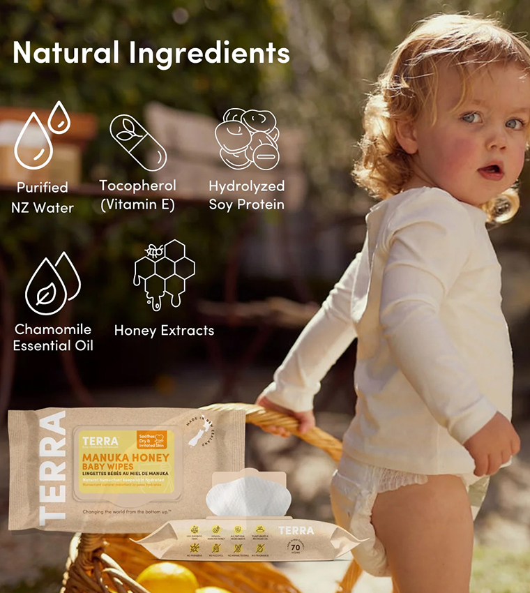 Baby Wipes Manuka Honey, 10 Sheets