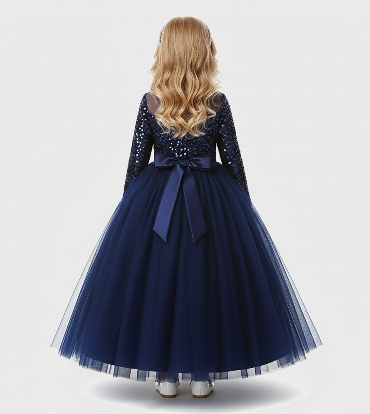 Glitter Joy Long Sleeves Maxi Dress