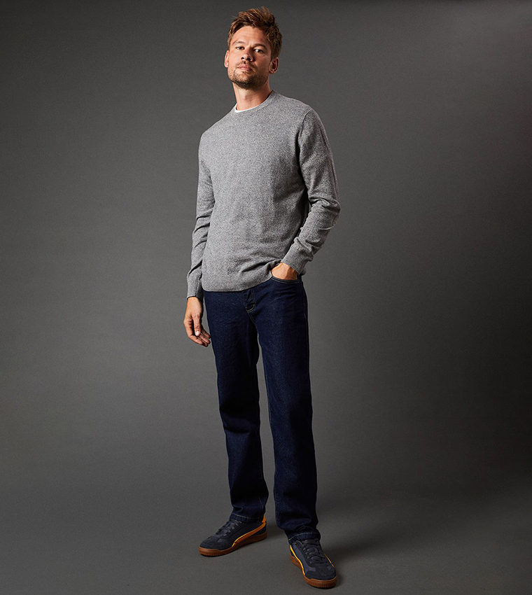 Textured Crew Neck Sweater