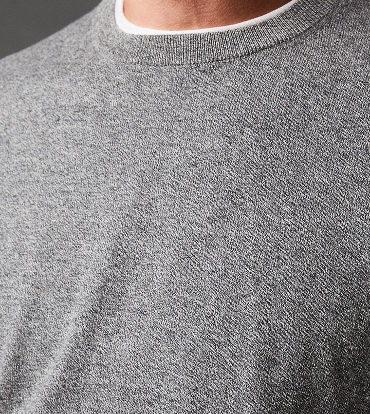 Textured Crew Neck Sweater