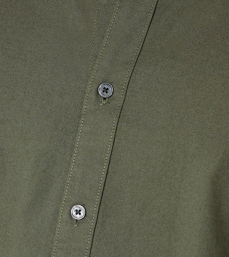 Solid Short Sleeves Oxford Shirt