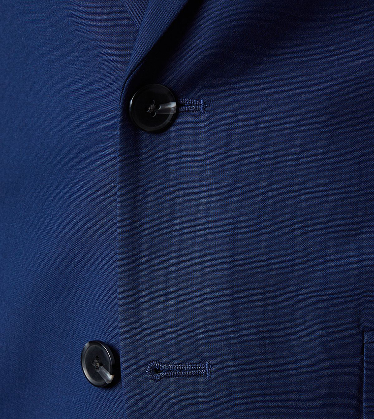 Solid French Slim Fit Blazer