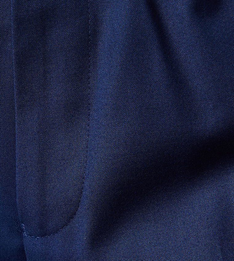 Solid Slim Fit French Formal Trousers