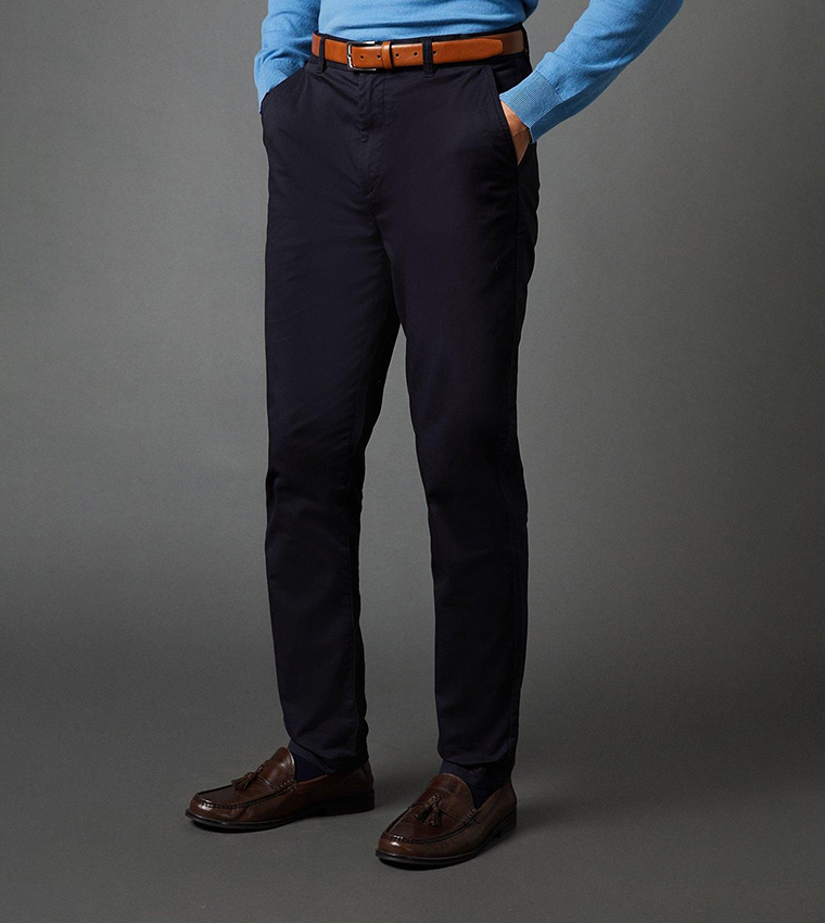 Solid Slim Fit Chino Trousers