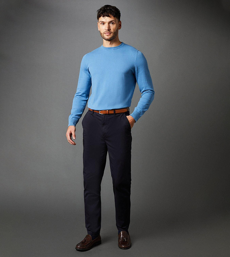 Solid Slim Fit Chino Trousers