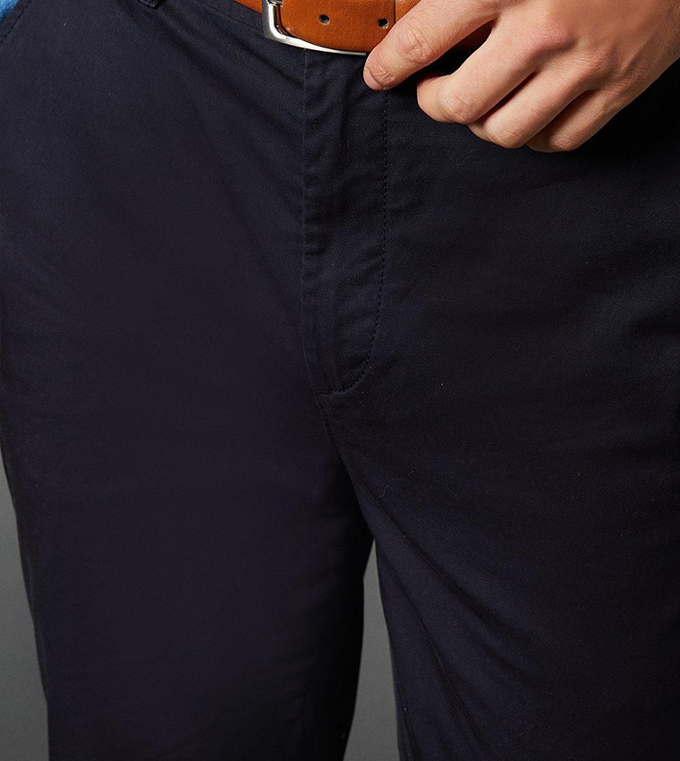 Solid Slim Fit Chino Trousers