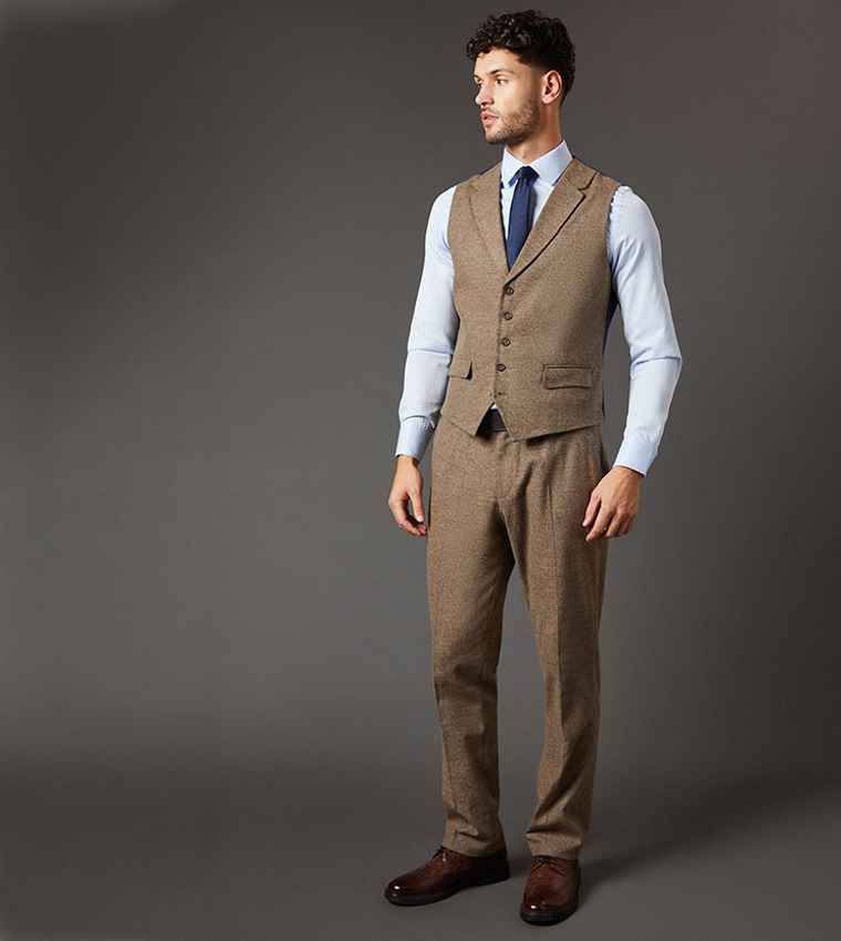 Tweed Look Waistcoat