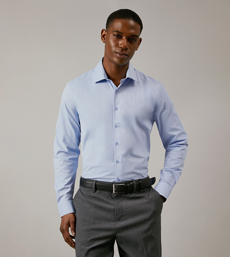 Solid Regular Fit Easy Iron Shirt