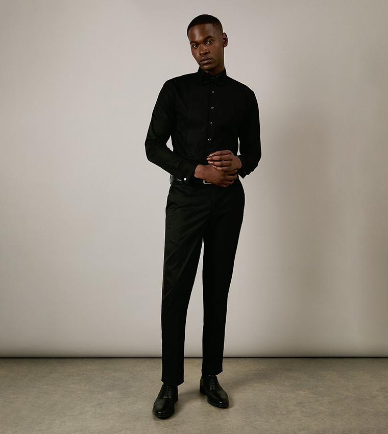 Wing Collar Long Sleeves Formal Shirt