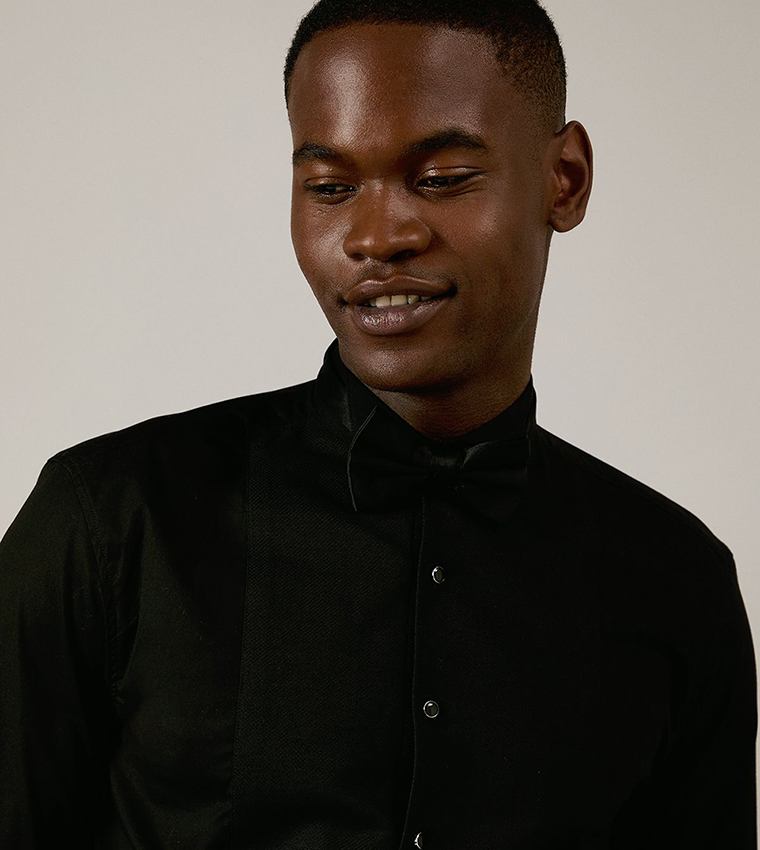 Wing Collar Long Sleeves Formal Shirt
